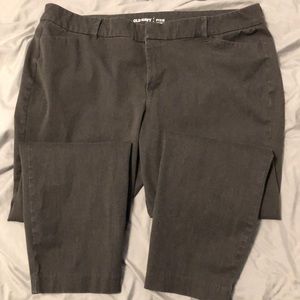 Grey Old Navy Pixie Mid-Rise Pants